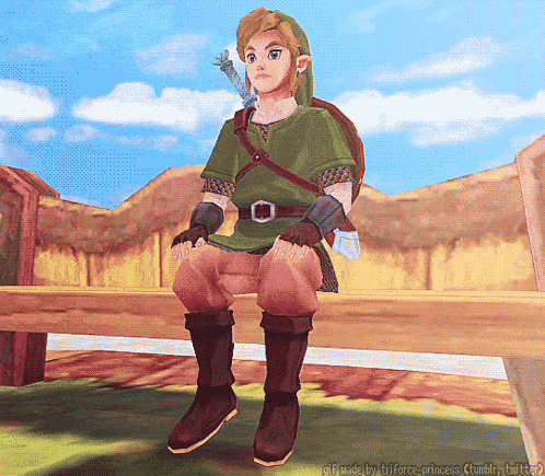 Video Game Character Sitting On Bench GIF By Tiforce-Princess GIF