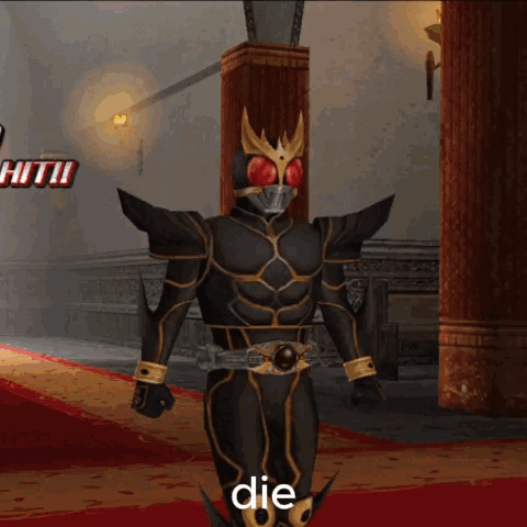 Video Game Character Standing In Front Of Hit! Sign GIF