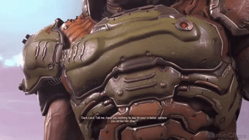 Video Game Character Talking to Dark Lord