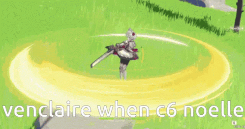 Video Game Character Venclaire C6 Noelle Holding Sword