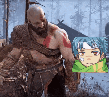 Video Game Character With Beard And Head Bandage GIF