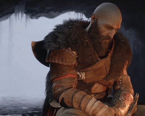 Video Game Character with Beard and Sword