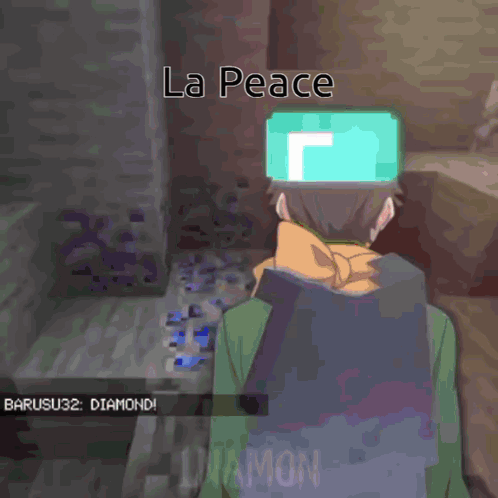 Video Game Character With Blue Hat Saying La Peace