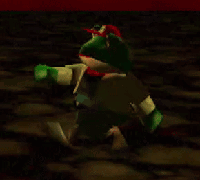 Video Game Character with Green Gloves and Red Hat