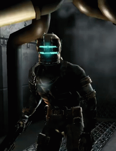 Video Game Character with Helmet Light