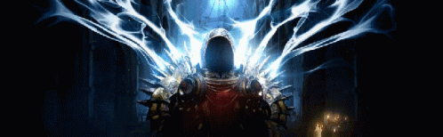 Video Game Character With Hood and Glowing Wings