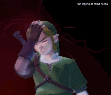 Video Game Character With Legend of Zelda Text