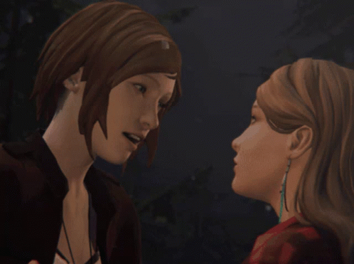 Video Game Character With 'No' Behind Her