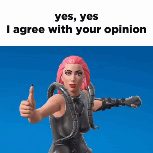 Video Game Character With Pink Hair Giving Thumbs Up