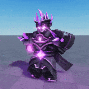 Video Game Character With Purple Glowing Eyes and Crown