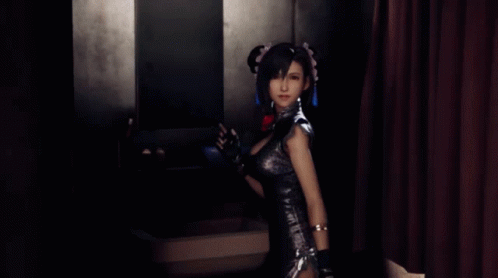 Video Game Character With Red Rose in Hair