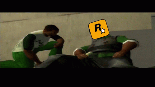 Video Game Character With Rockstar Logo on Face