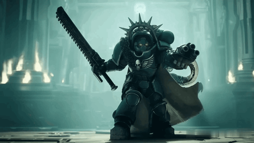 Video Game Character With Sword and Guns