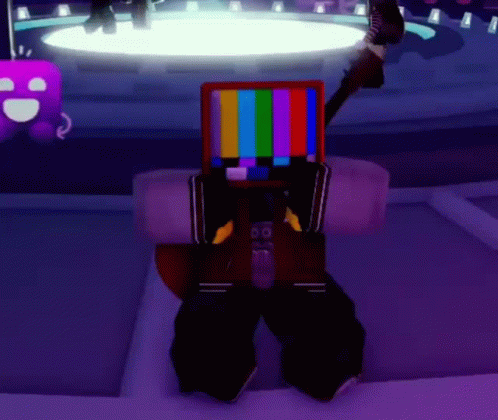 Video Game Character with TV Screen on Head