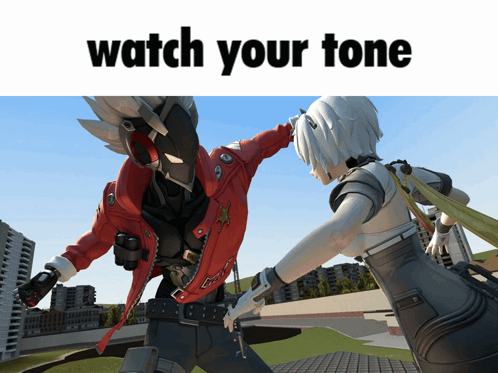 Video Game Characters High Five Saying Watch Your Tone
