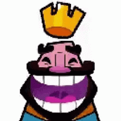 Video Game Clash Royale Laughing King Emote GIF 