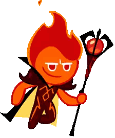 Video Game Cookie Holding Cane and Red Ball