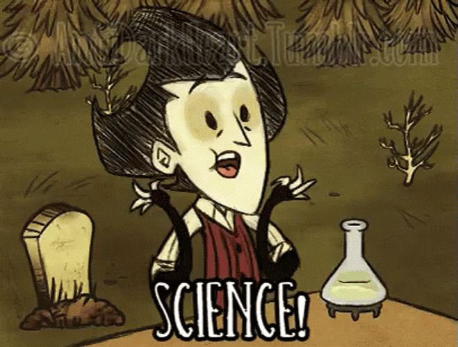 Video Game Don't Starve Together Wilson Science GIF
