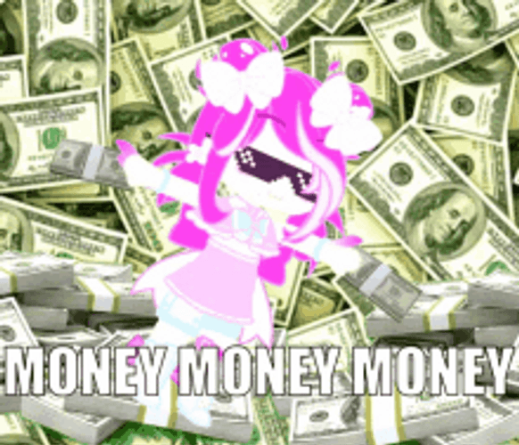 Video Game Gacha Life Money Money Money GIF