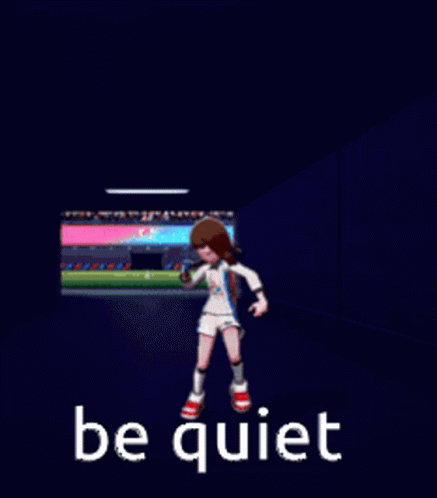 Video Game Girl Dark Room Be Quiet