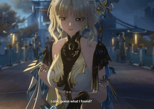 Video Game Girl Holding Star Saying Look Guess What I Found
