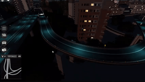 Video Game Highway at Night 1315622