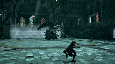 Video Game Knight Fighting Monster