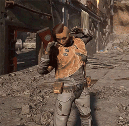 Video Game Man Holding Axe and Book