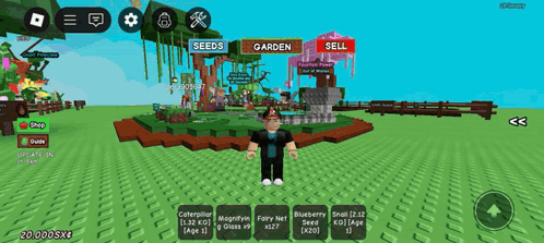 Video Game Man Standing In Front Of Garden Sign GIF