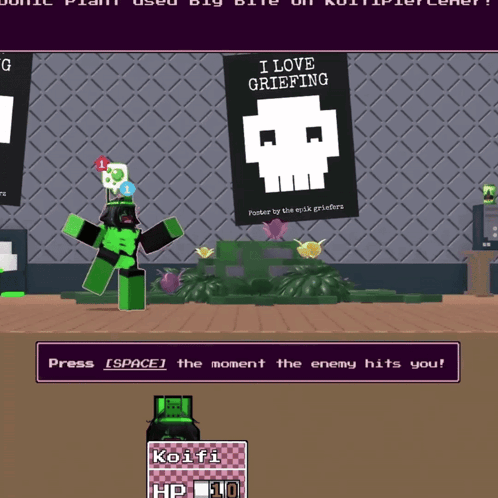 Video Game Poster Saying I Love Griefing