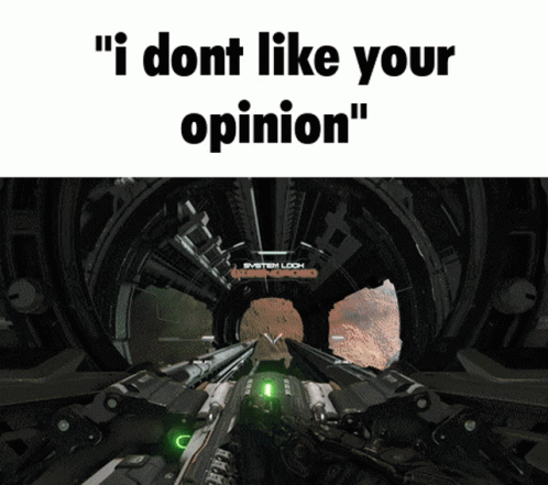 Video Game Saying I Dont Like Your Opinion