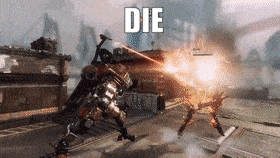 Video Game Scene Saying Die