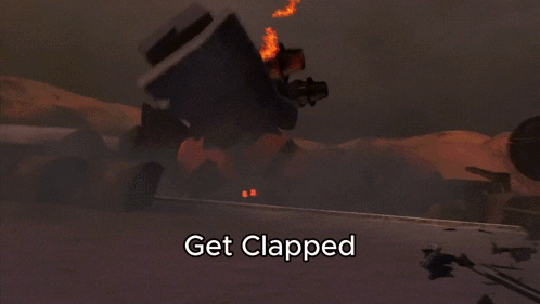 Video Game Scene Saying Get Clapped GIF