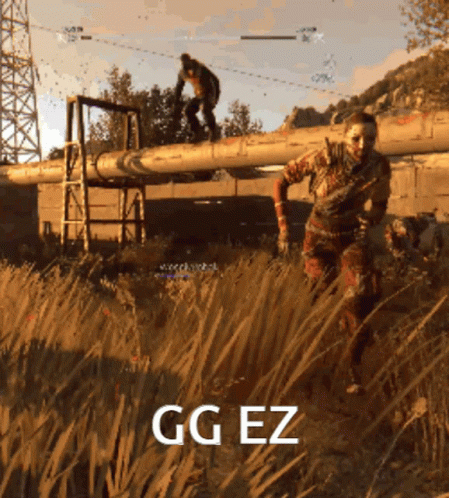 Video Game Scene Saying GGEZ