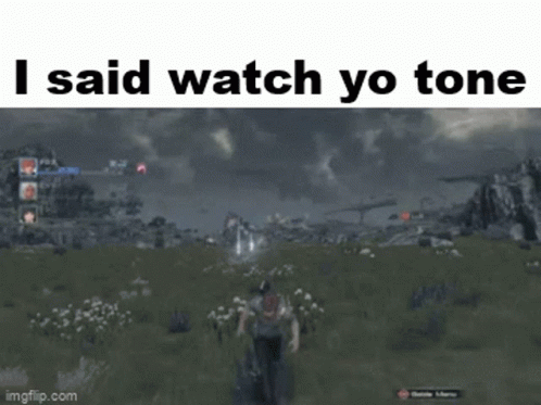 Video Game Scene Saying I Said Watch Yo Tone
