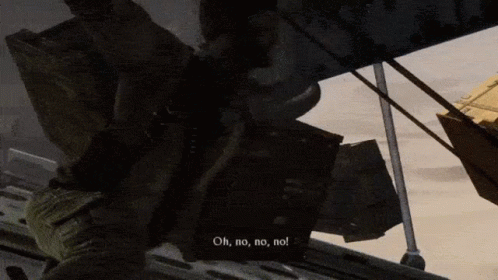 Video Game Scene Saying Oh No No No