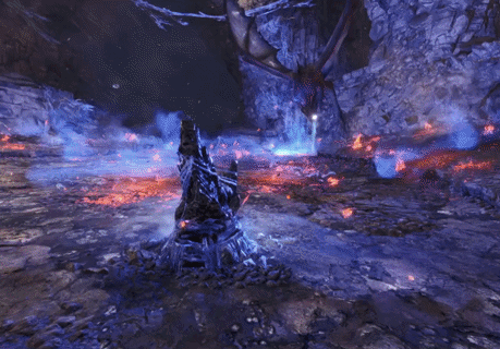 Video Game Scene With Letter V
