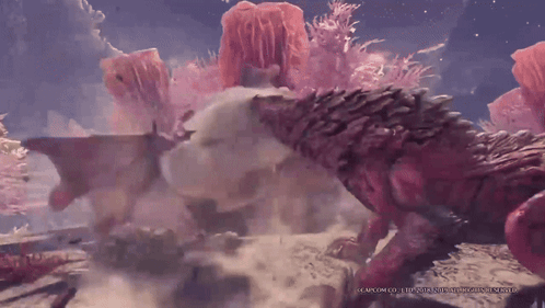 Video Game Screen With Monster and Capcom