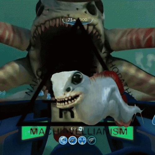 Video Game Screen With Shark and Fish