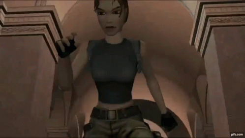 Video Game Screenshot of Woman in Black Top