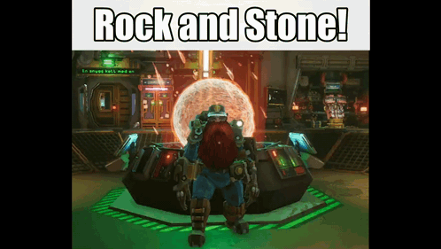 Video Game Screenshot Rock and Stone