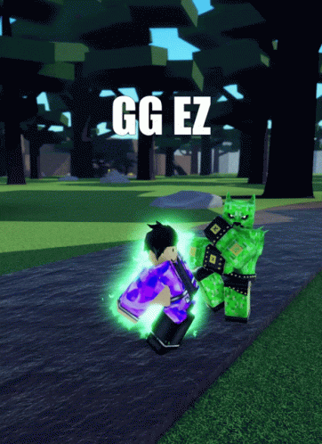 Video Game Screenshot Saying GG EZ