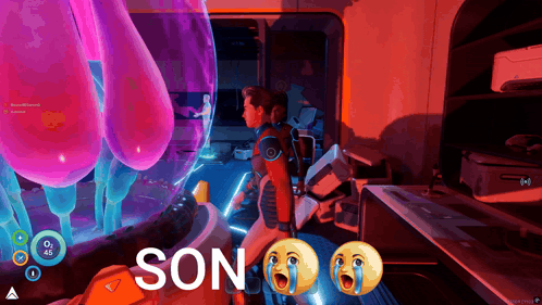Video Game Screenshot Saying Son GIF