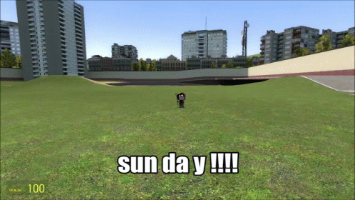 Video Game Screenshot Saying Sun Day GIF