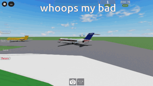 Video Game Screenshot Saying Whoops My Bad