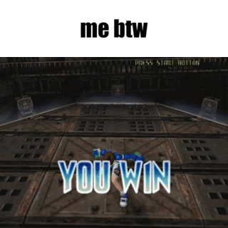 Video Game Screenshot Saying You Win GIF