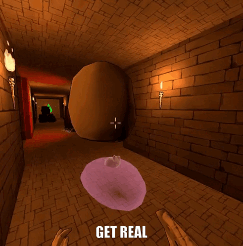 Video Game Screenshot With Skull and Get Real