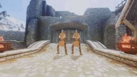 Video Game Skyrim Dancing Gangnam Style GIF