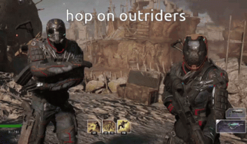 Video Game Soldiers Hop On Outsiders GIF