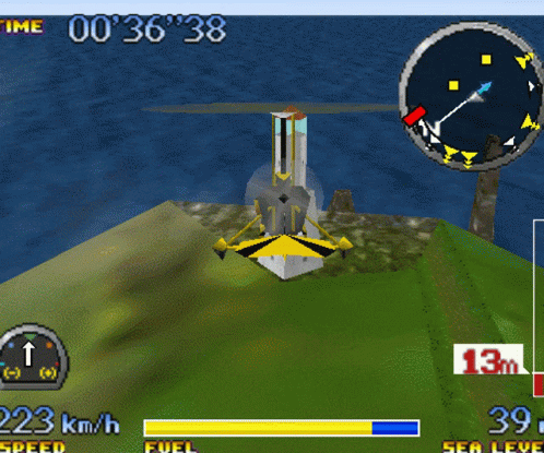 Video Game Speed 223 Km/h Fuel 33 GIF